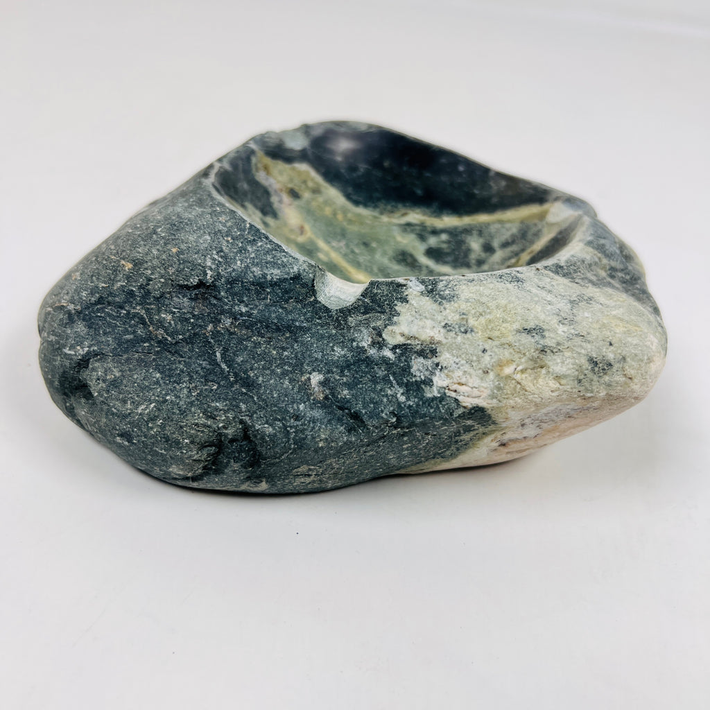 River Stone Green Water Marked Ash Tray