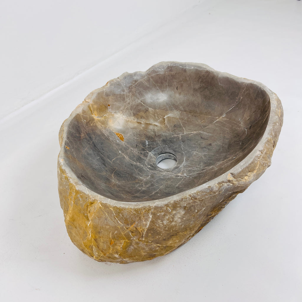 Amber Grazed River Stone Sink