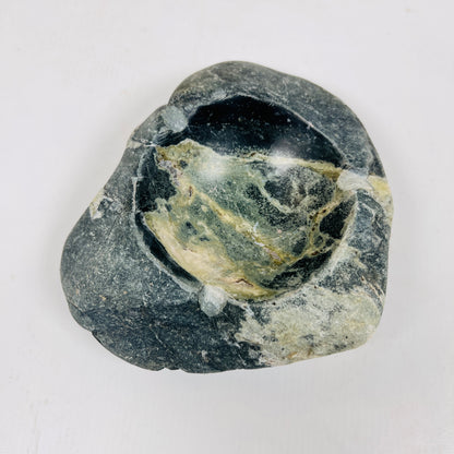 Green Water Marked Ash Tray - River Stone