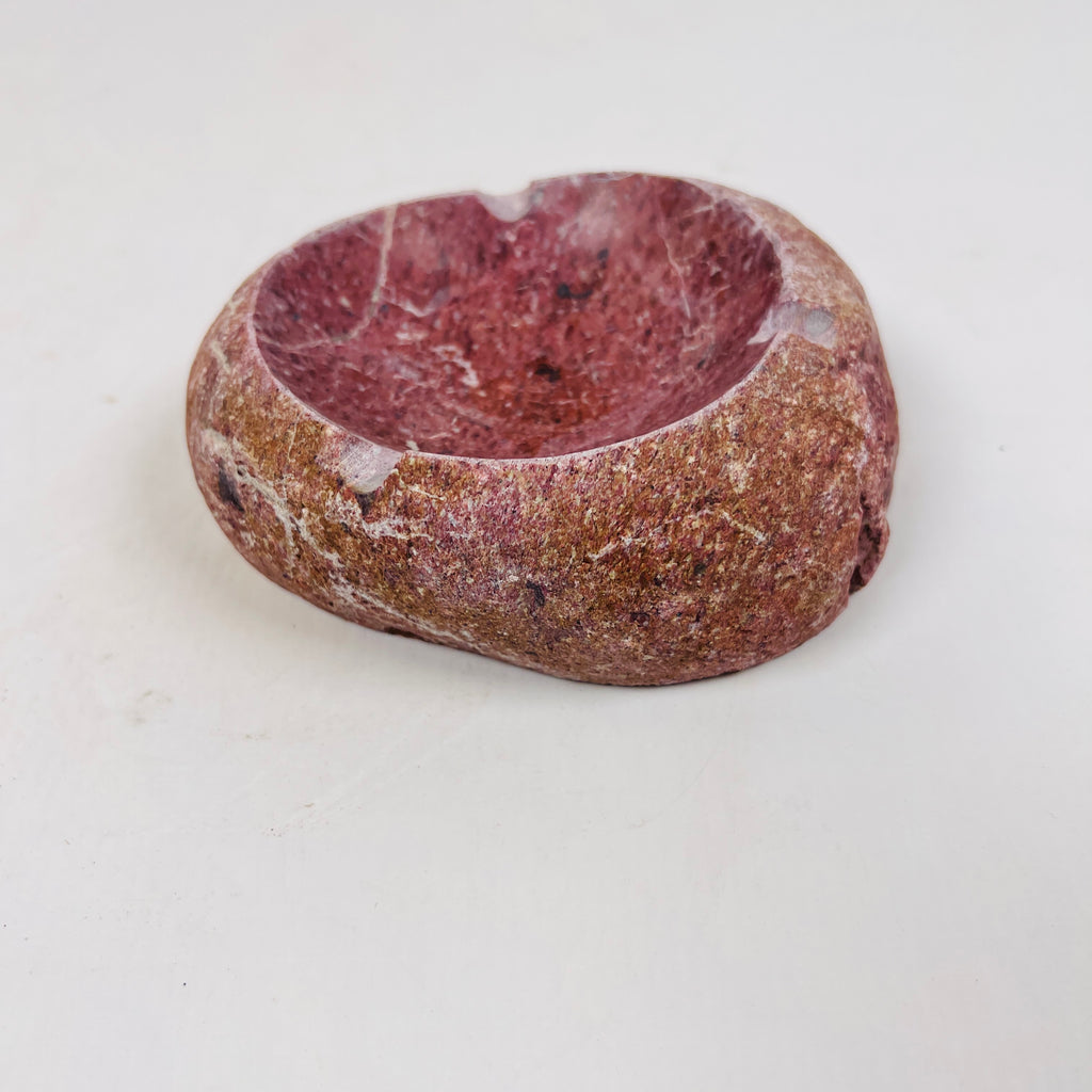 River Stone Burgundy Webbed Ash Tray