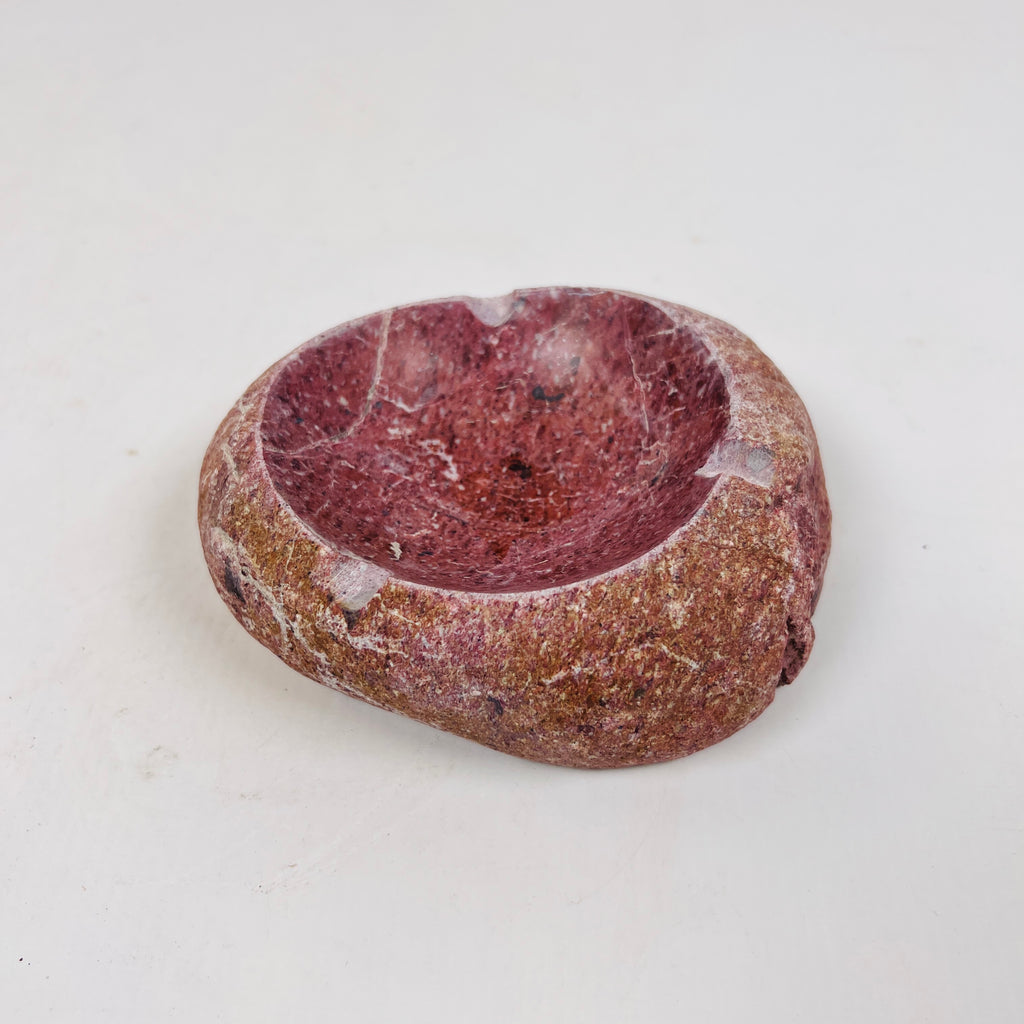 River Stone Burgundy Webbed Ash Tray