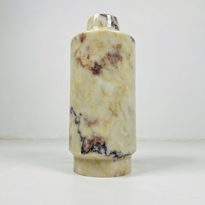 Cylindrical Vase - Red & White