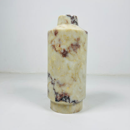 Cylindrical Vase - Red & White