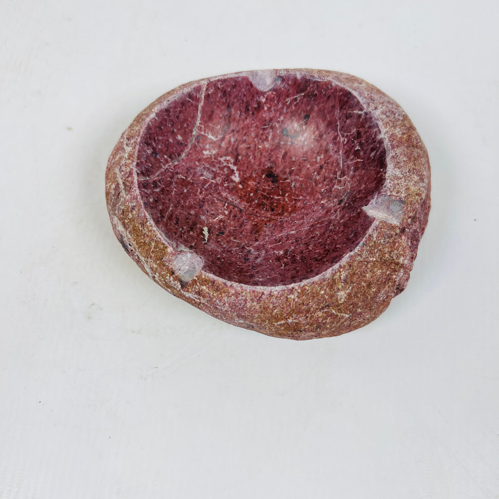 River Stone Burgundy Webbed Ash Tray