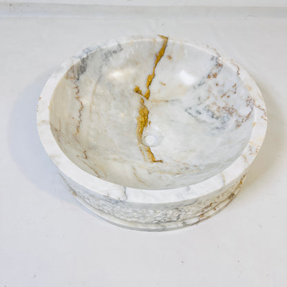Tranquil Marble Sink - Cheetah Gold