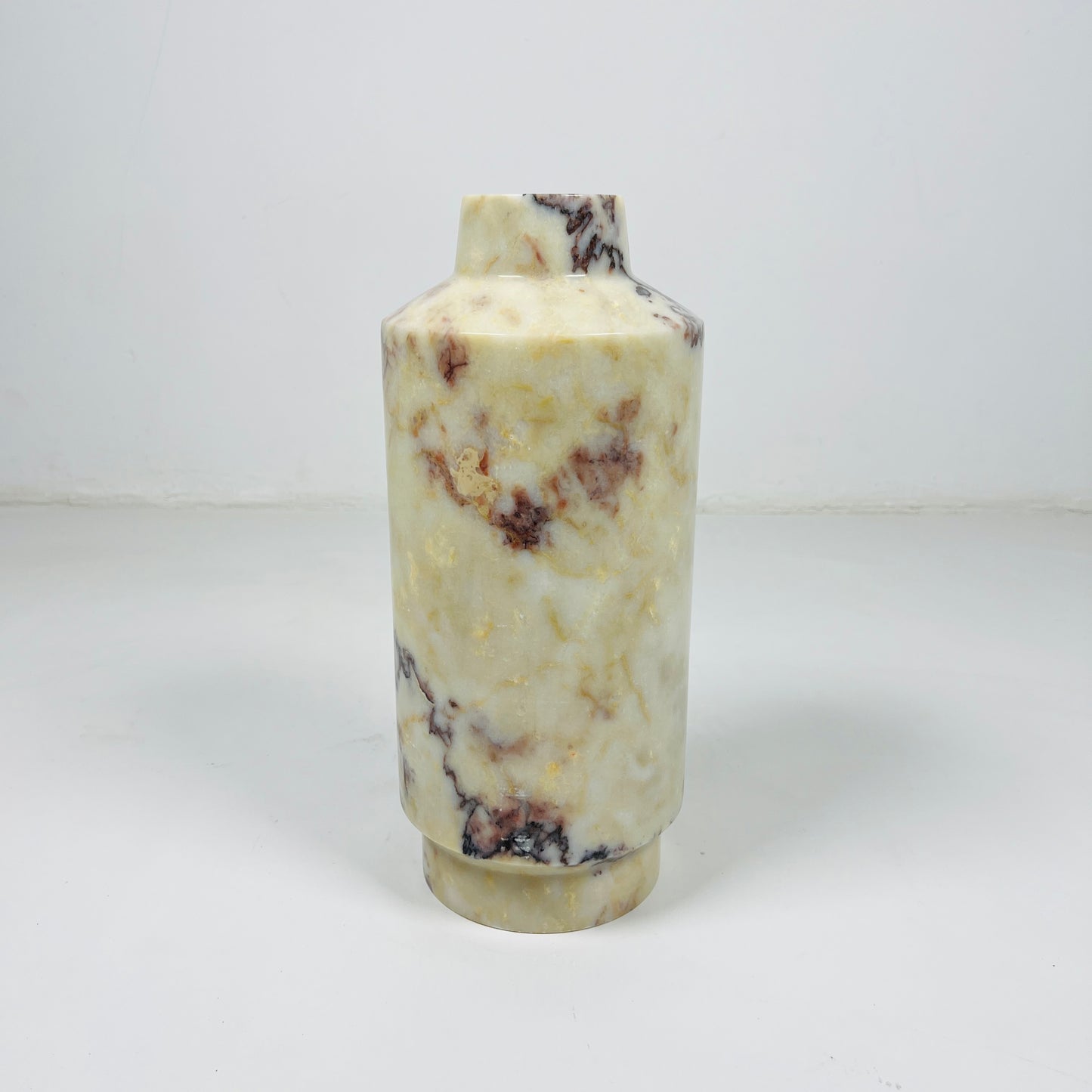 Cylindrical Vase - Red & White