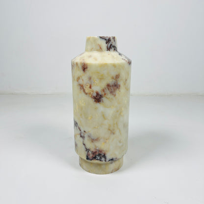 Cylindrical Vase - Red & White
