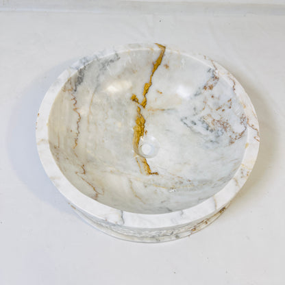 Tranquil Marble Sink - Cheetah Gold