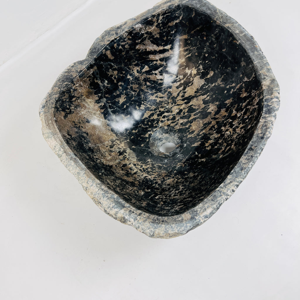 Cheetah Marked River Stone Sink