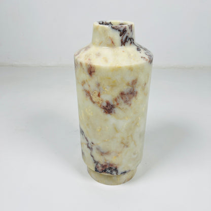 Cylindrical Vase - Red & White