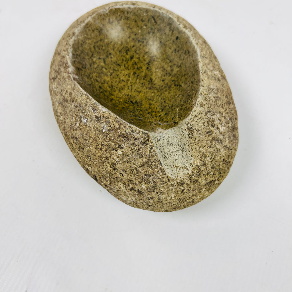 River Stone Deep Green Pecked Ash Tray