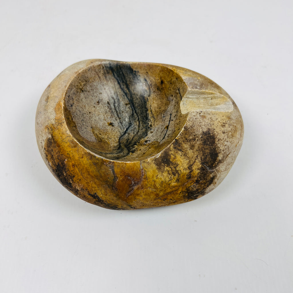 River Stone Honey Lined Ash Tray