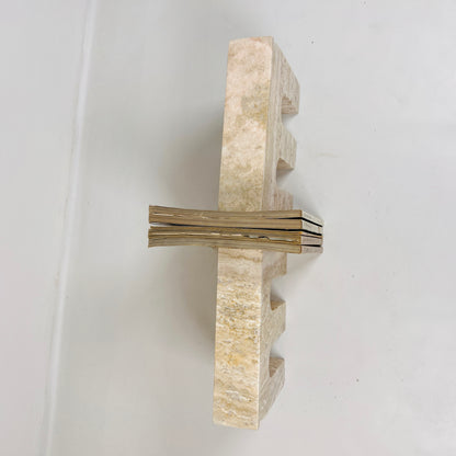 Bridge Bookends Pair - Travertine