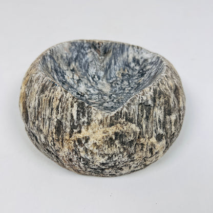 Heart Carved Grey Splashed Ash Tray - River Stone