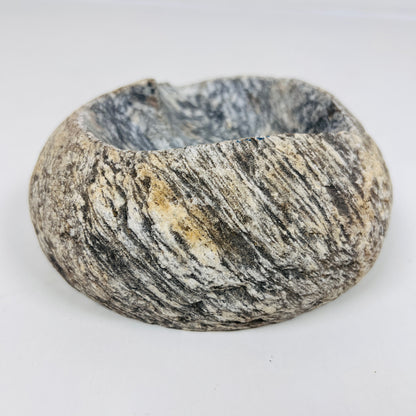 Heart Carved Grey Splashed Ash Tray - River Stone