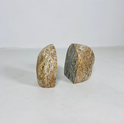 Brown Speckled Bookend Pair