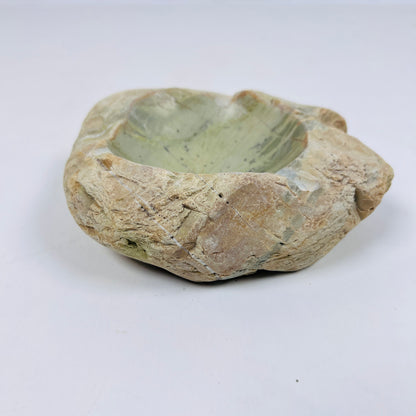 Light Green Hued Ash Tray - River Stone