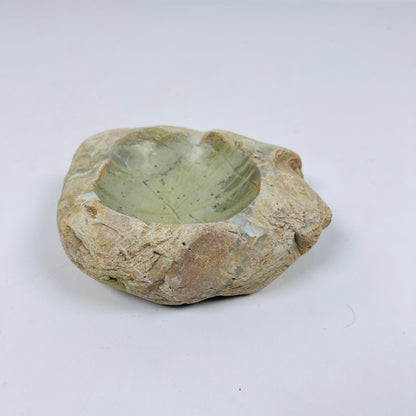 Light Green Hued Ash Tray - River Stone