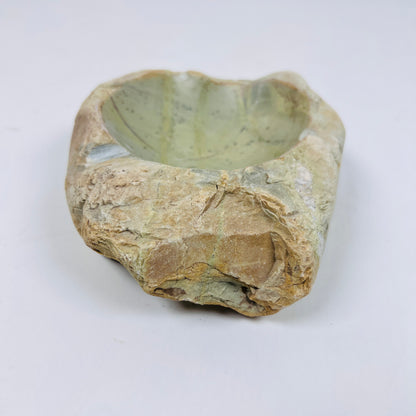 Light Green Hued Ash Tray - River Stone