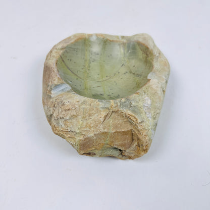 Light Green Hued Ash Tray - River Stone