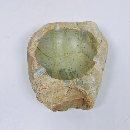 Light Green Hued Ash Tray - River Stone