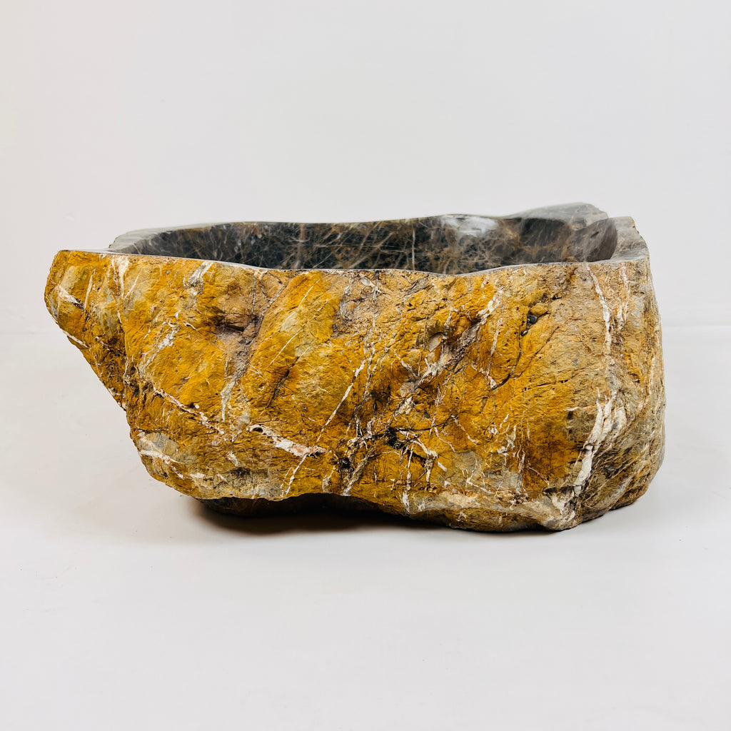 Honey Dipped River Stone Sink