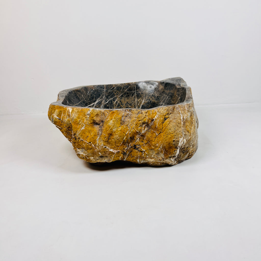 Honey Dipped River Stone Sink