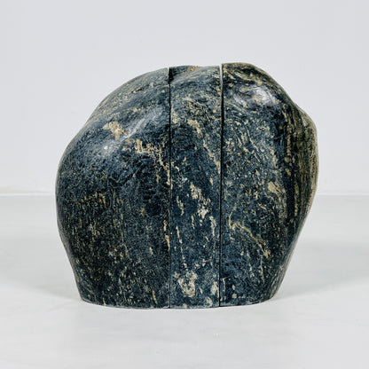 Blotched Riverstone Bookend - Black