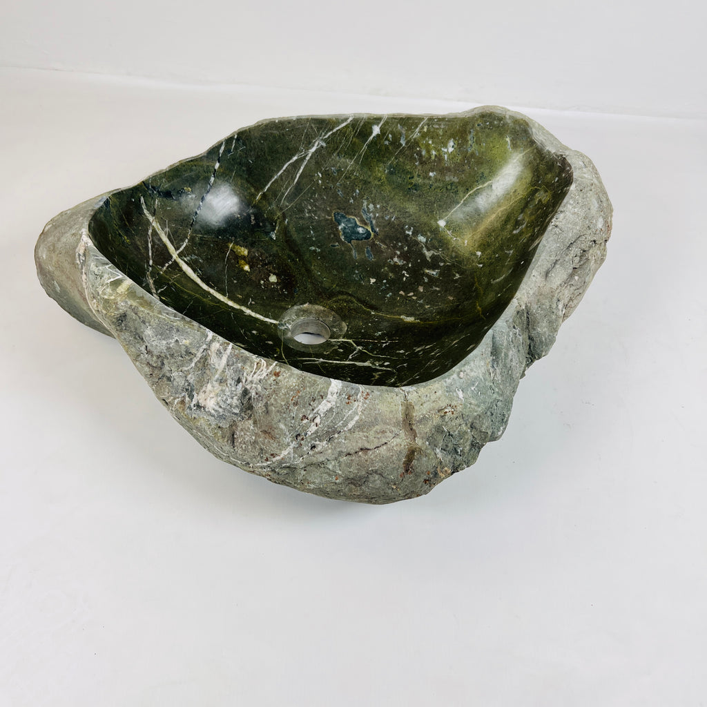 Moss Green River Stone Sink