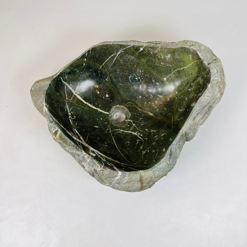 Moss Green River Stone Sink