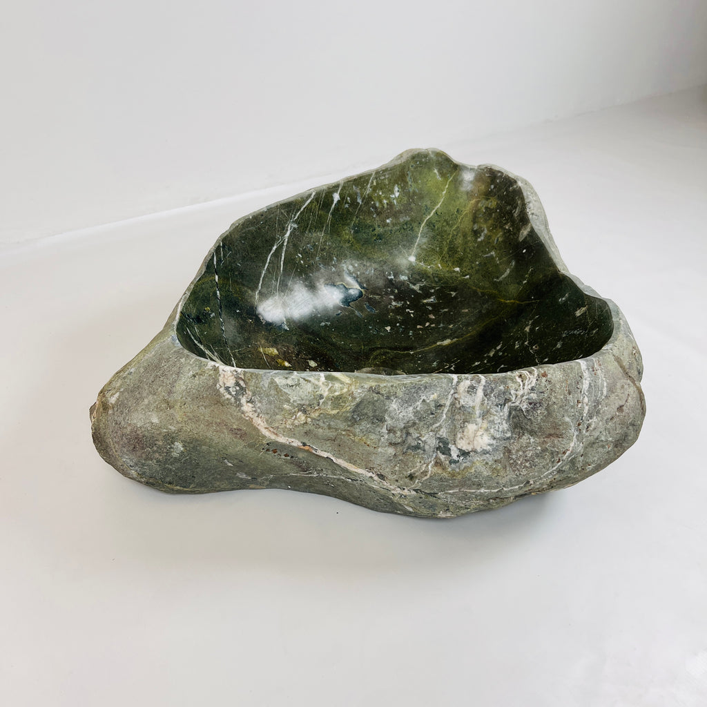 Moss Green River Stone Sink