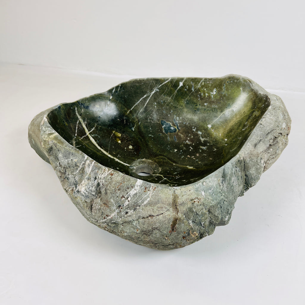 Moss Green River Stone Sink