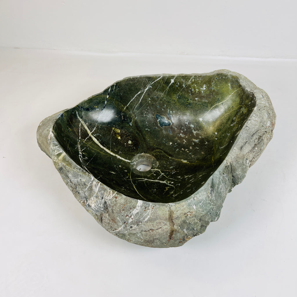 Moss Green River Stone Sink