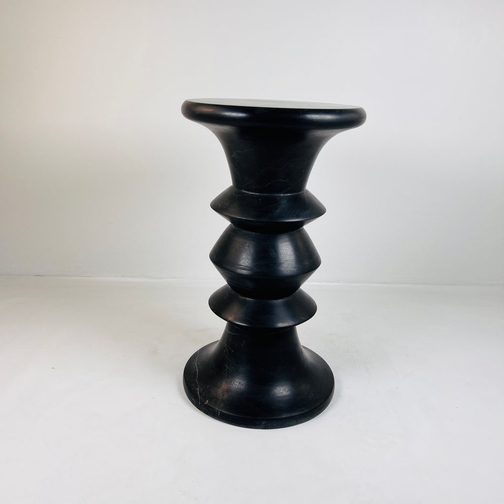 Deep Black Solid Stool