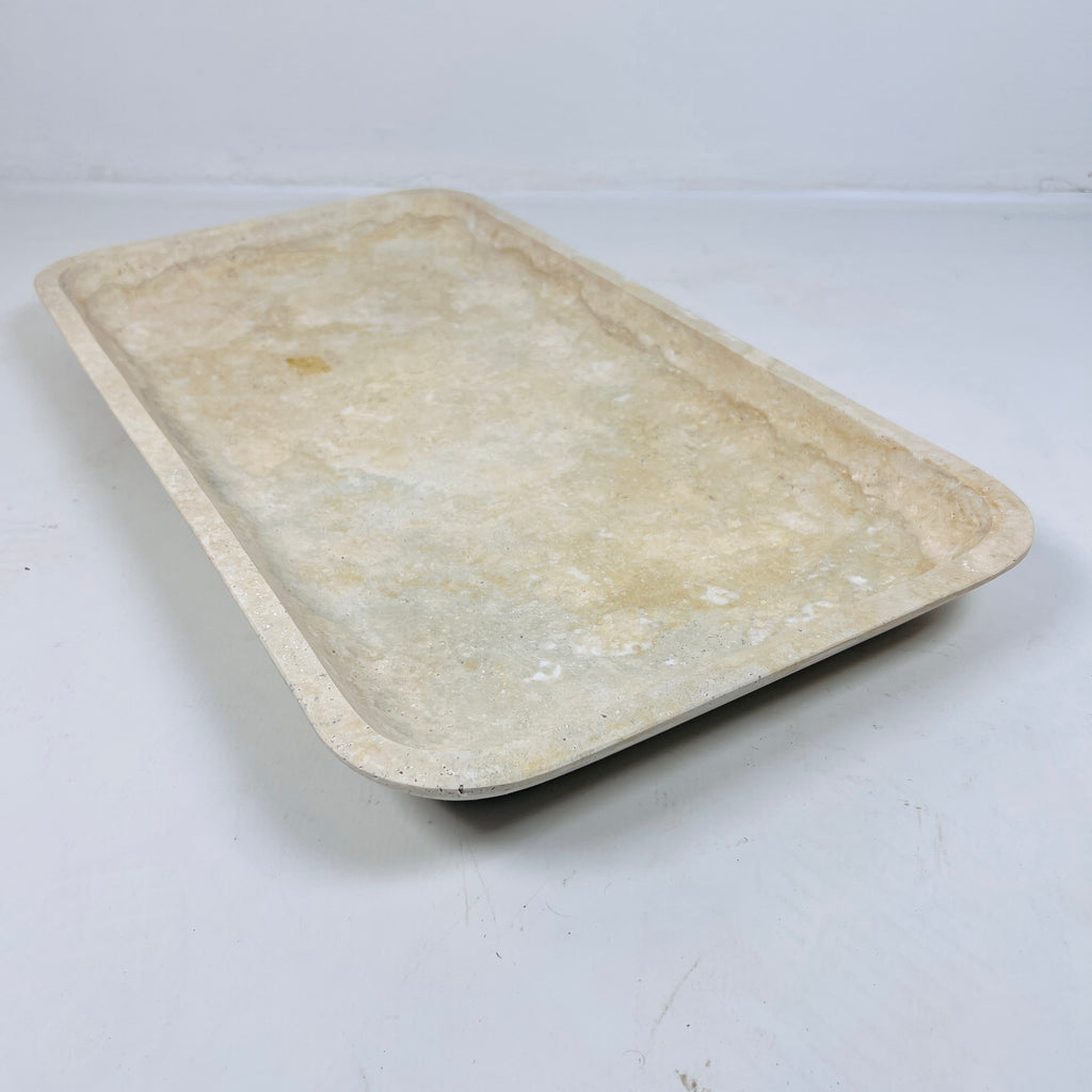 Travertine Rectangle Glazed Tray