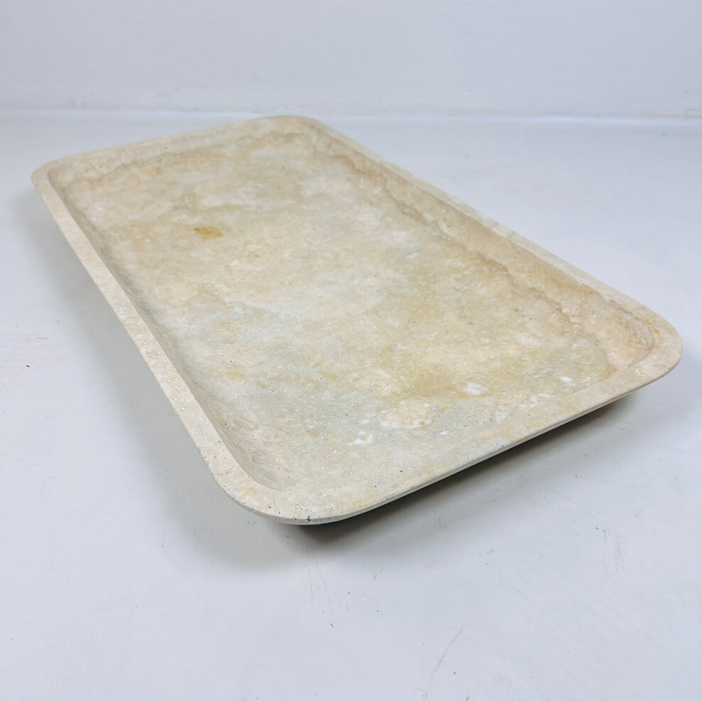 Travertine Rectangle Glazed Tray