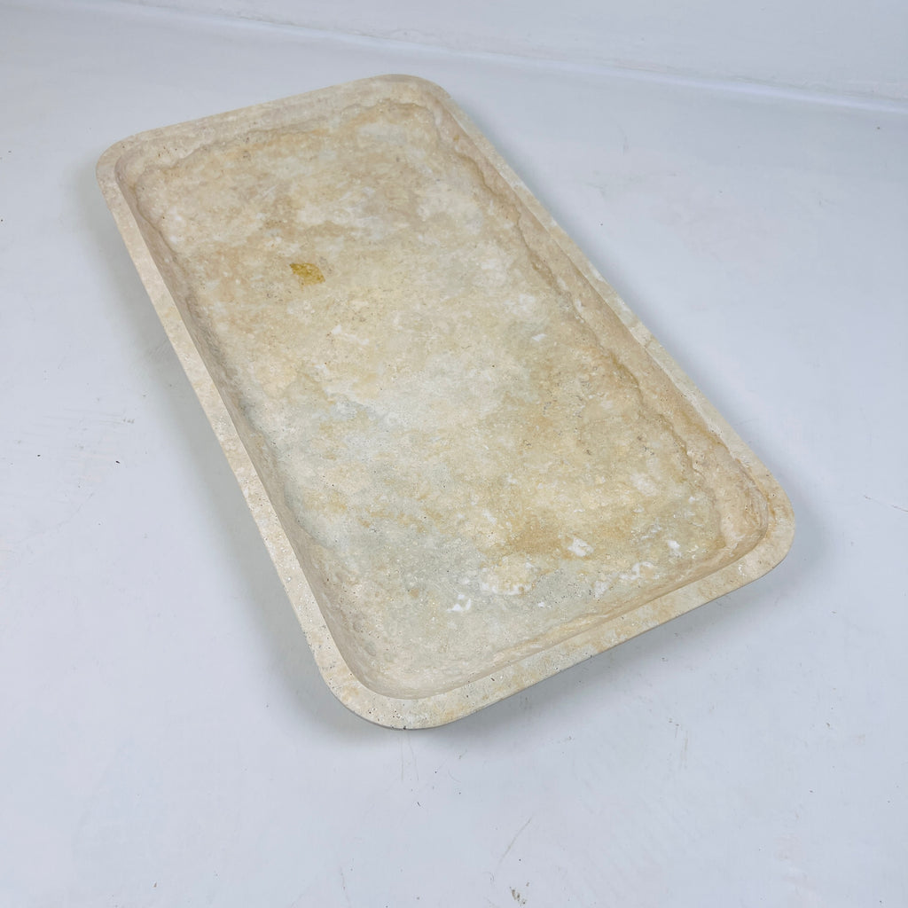 Travertine Rectangle Glazed Tray