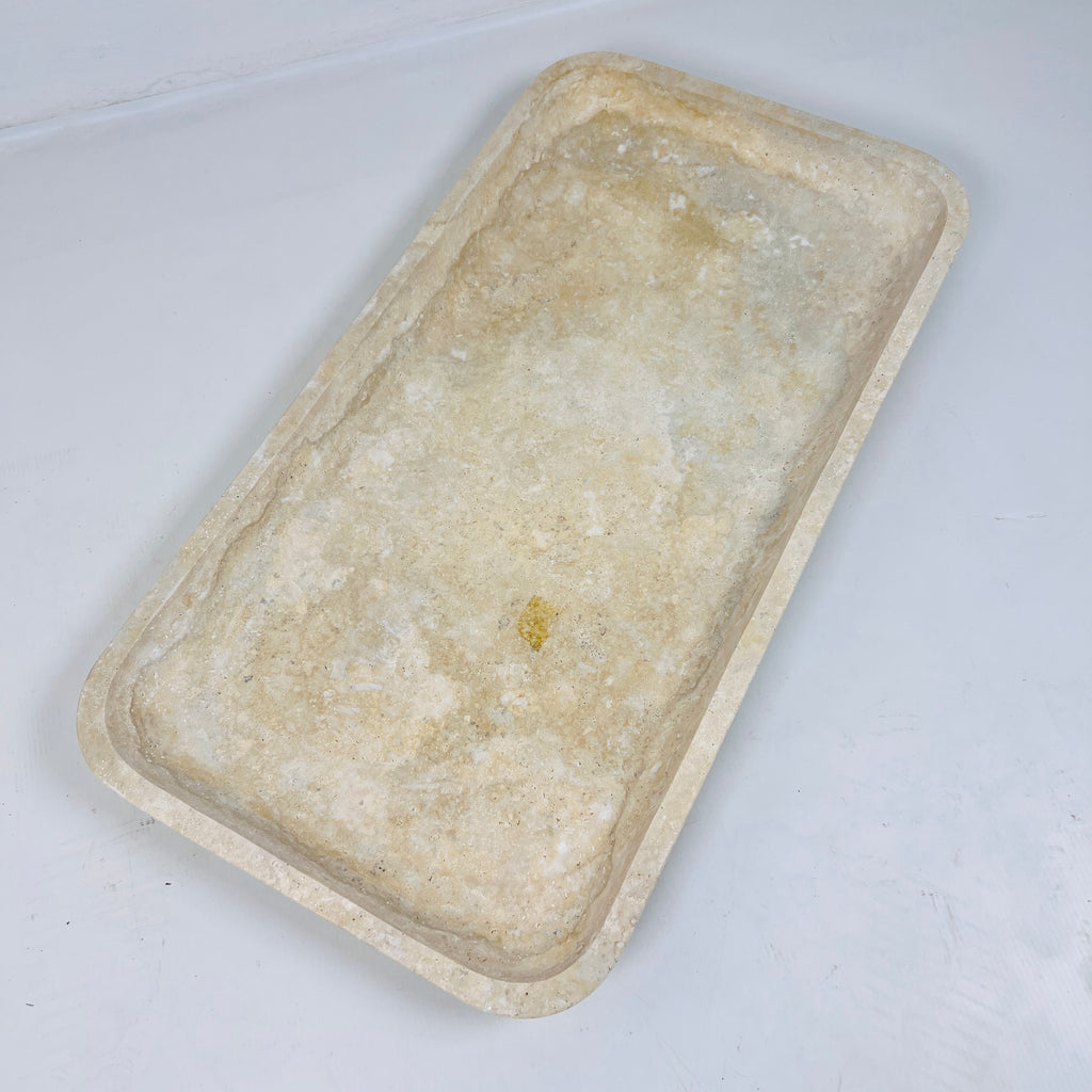 Travertine Rectangle Glazed Tray