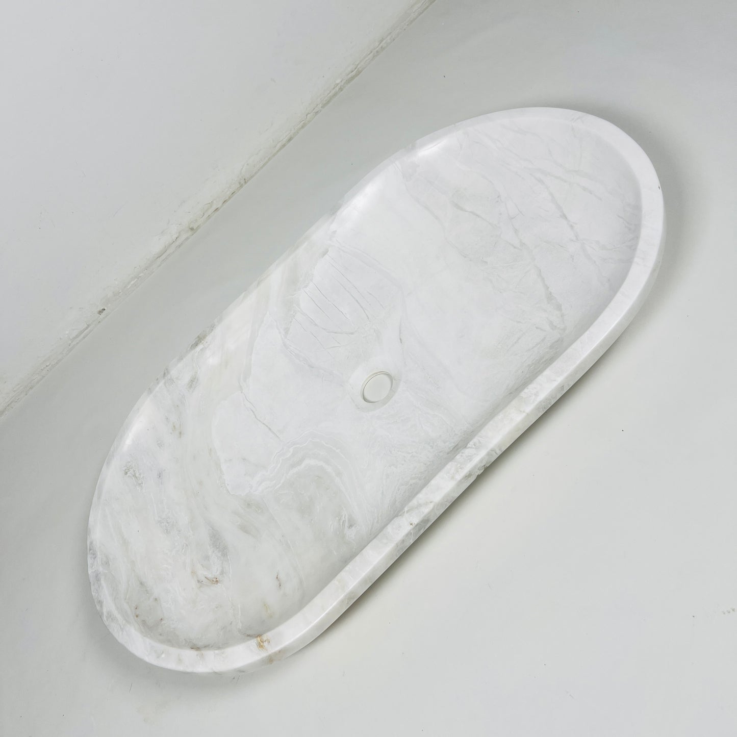 Oblong Sink - Cheetah White