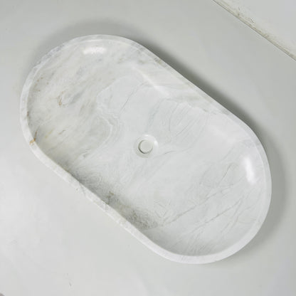 Oblong Sink - Cheetah White