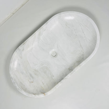 Oblong Sink - Cheetah White