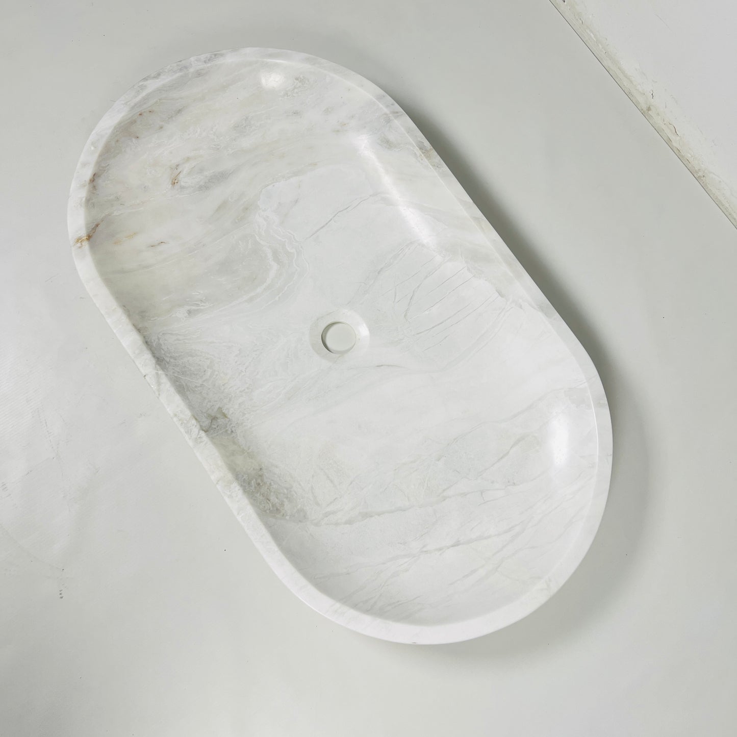 Oblong Sink - Cheetah White
