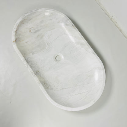 Oblong Sink - Cheetah White