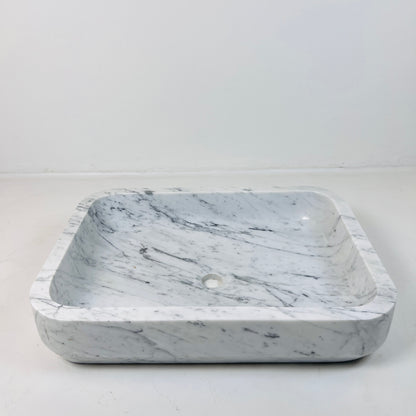Rounded Rectangle Sink - Carrara