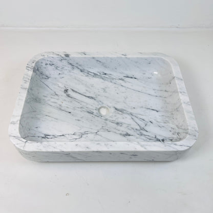 Rounded Rectangle Sink - Carrara