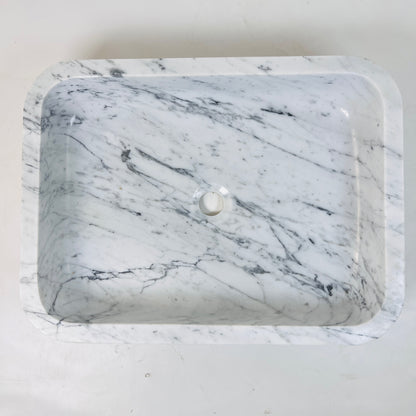 Rounded Rectangle Sink - Carrara