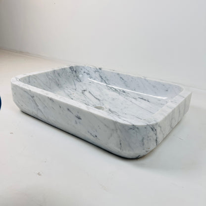 Rounded Rectangle Sink - Carrara