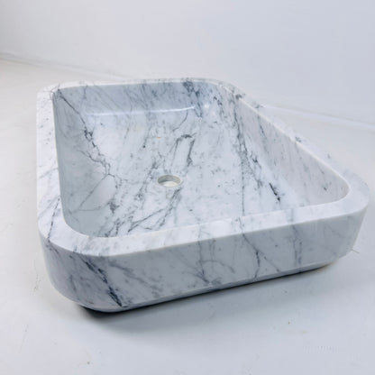 Rounded Rectangle Sink - Carrara