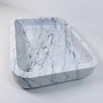 Rounded Rectangle Sink - Carrara