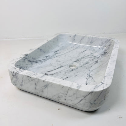 Rounded Rectangle Sink - Carrara